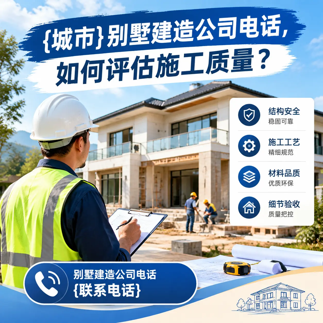 平塘别墅建造公司电话，如何评估施工质量？