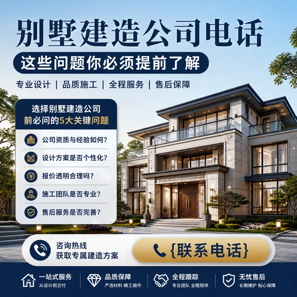 平塘别墅建造公司电话,这些问题你必须提前了解